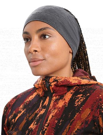Dámské Čelenky Icebreaker Unisex Merino Chase Černé Šedé | CZ 1484FDNM